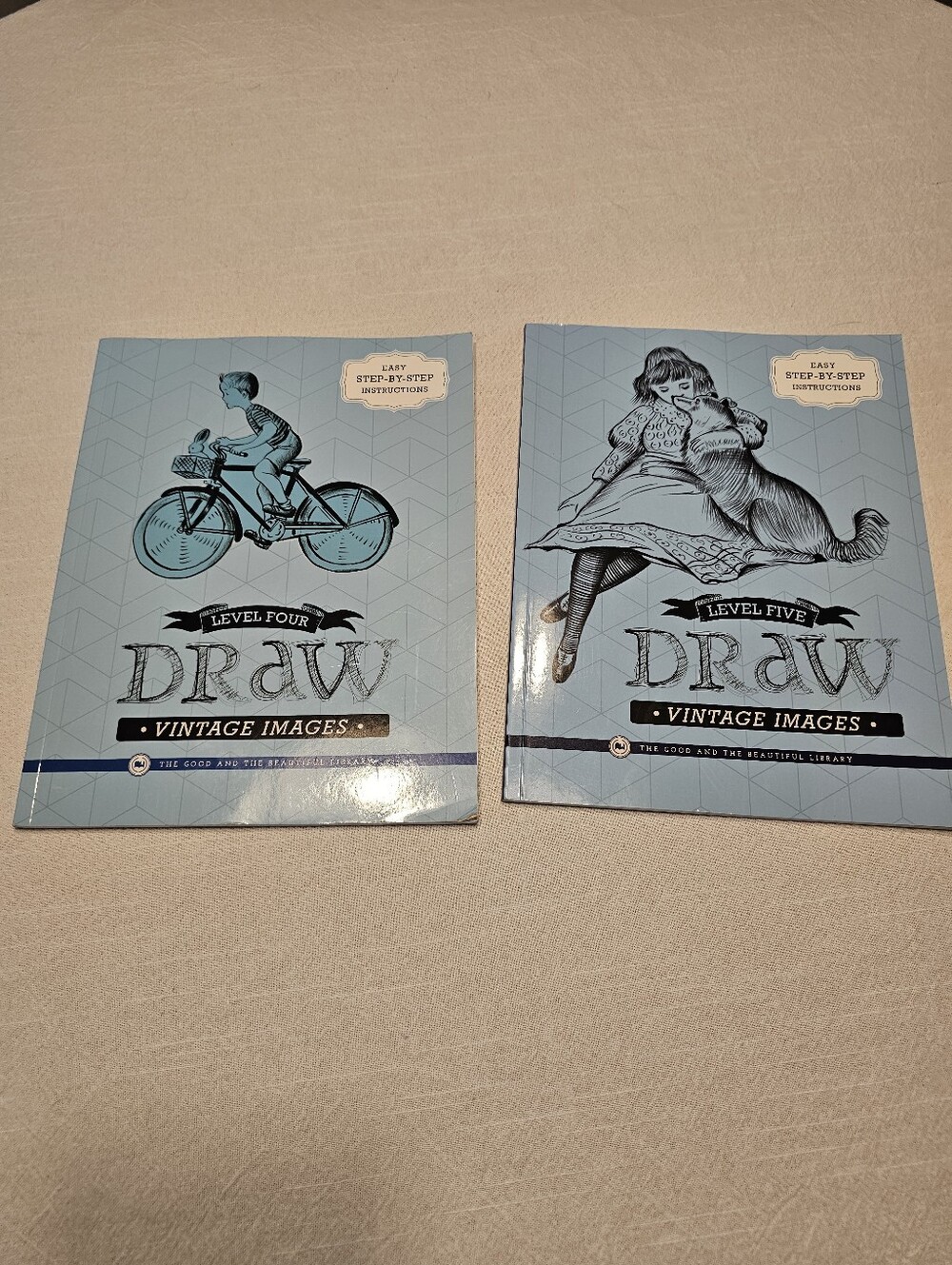 The Good and the Beautiful Draw Vintage Images Level Four and Five Books